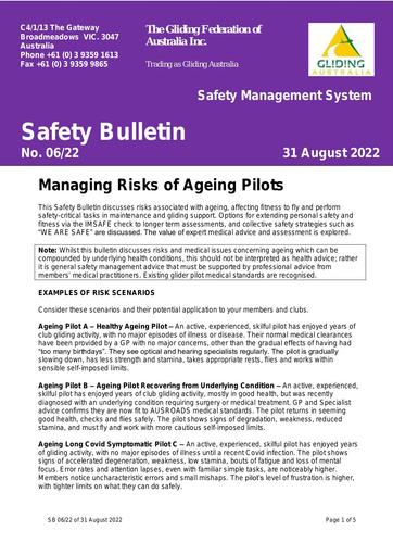 SB 06 22 Managing Risks of Ageing Pilots