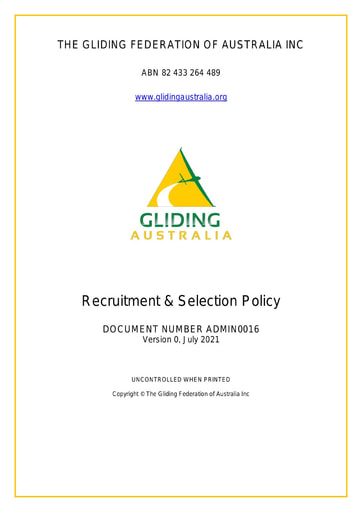 Recruitment and Selection Policy Admin0016