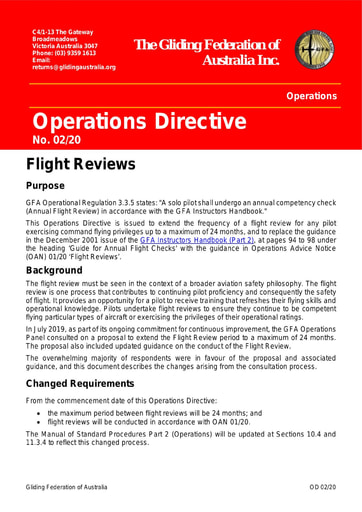 2020 - OD 02/20 Flight Reviews